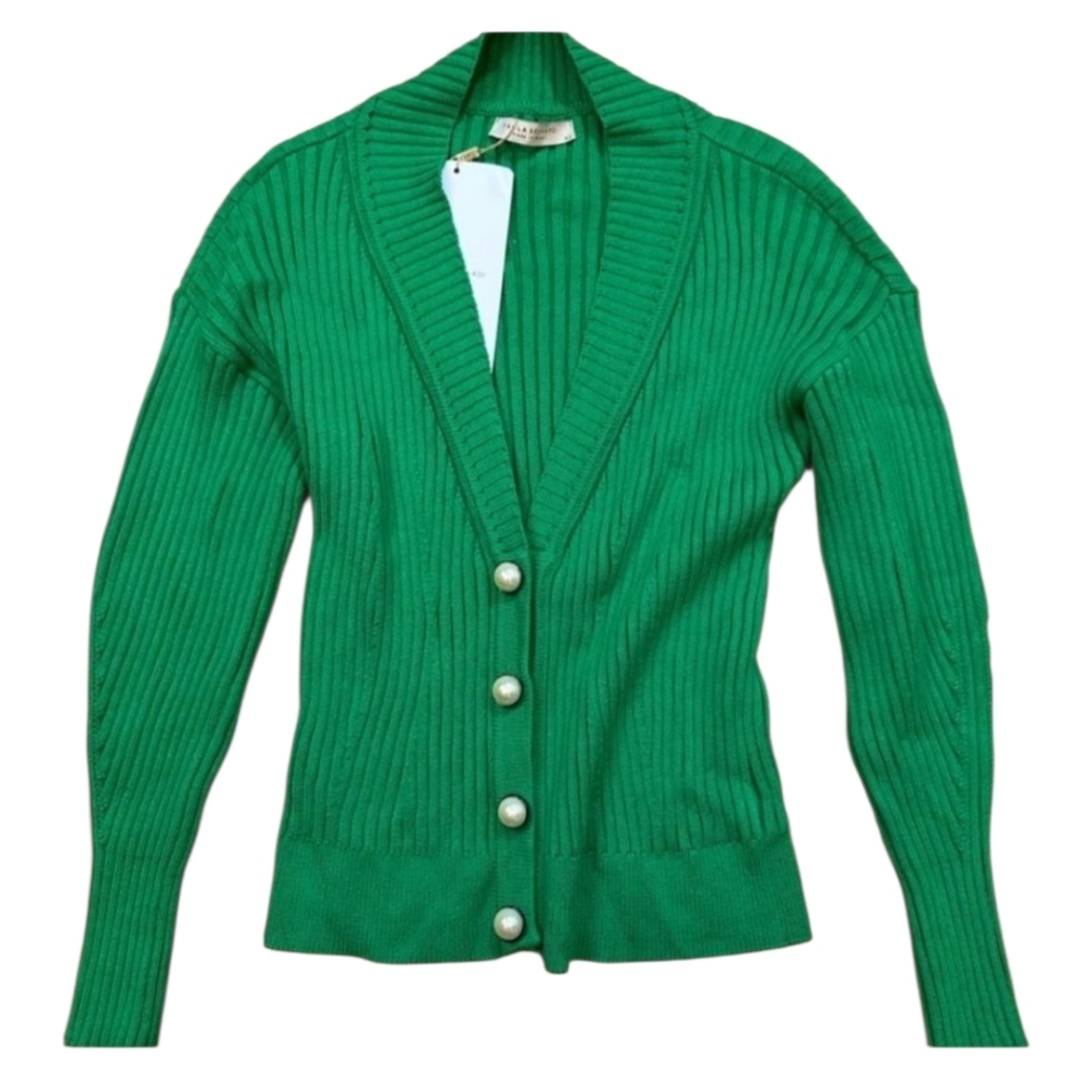 Paola Bernardi Hunter Green Cardigan | Tess Style | Women’s Size S | NWT